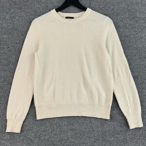 Quince Sweater Womens M Ivory 100% Mongolian Cashmere Crewneck Quiet Luxury READ